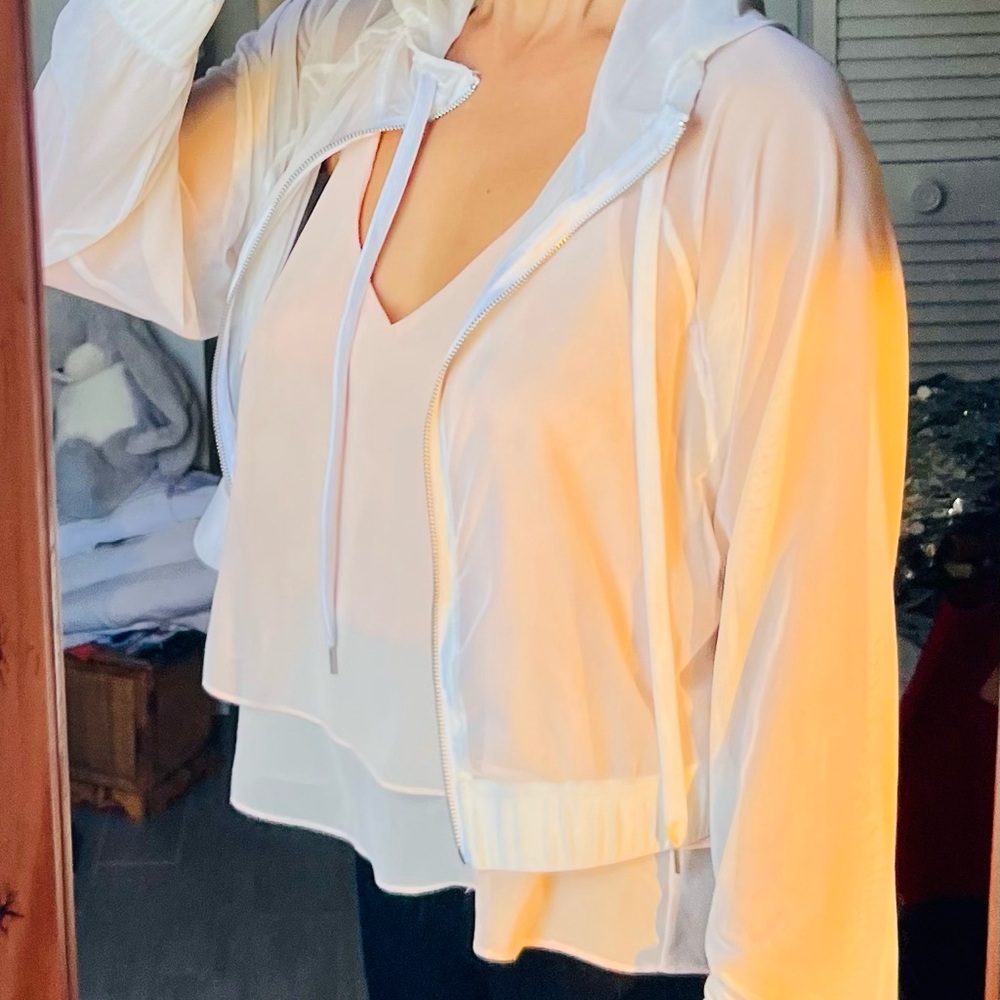 Forever 21 White Bomber Jacket